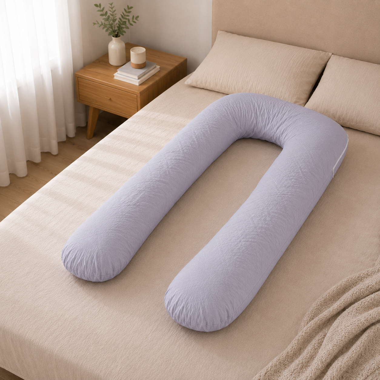 Almohada corporal en forma de U