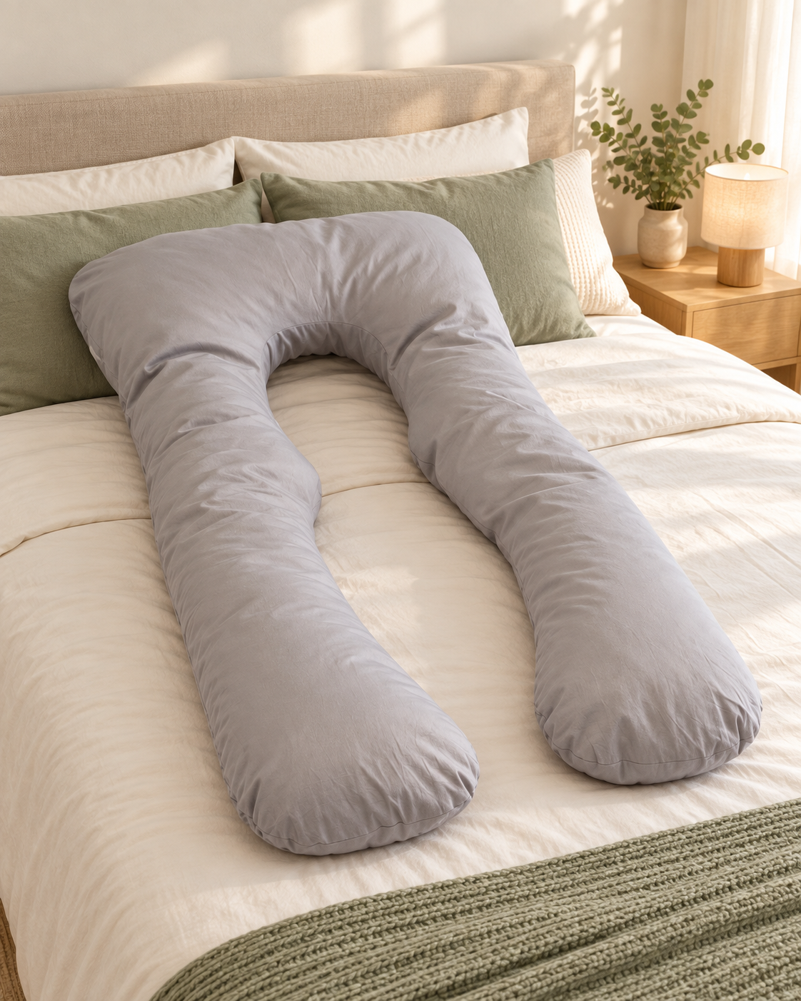 Almohada corporal en forma de U