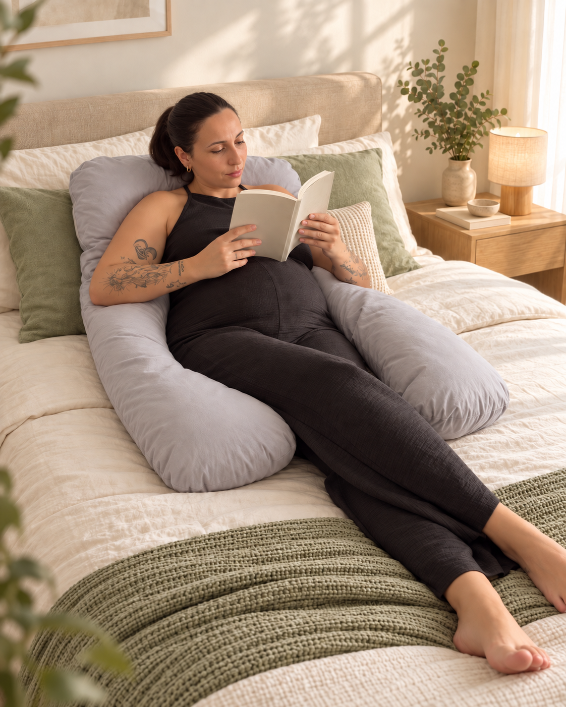Almohada corporal en forma de U