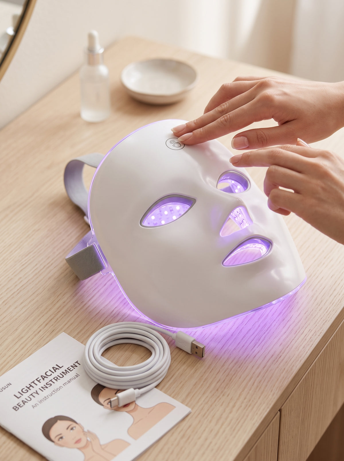 Máscara Facial LED de 7 Colores